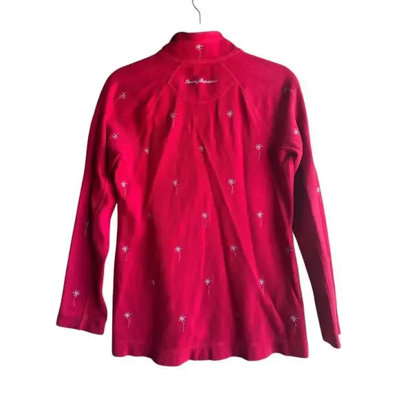 Tommy Bahama Women's Embroidered Mazua Palm Aruba Front Zip Jacket Rec Size S/P - Picture 8 of 8